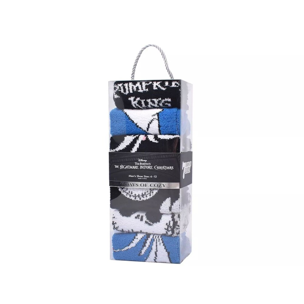 Mens Disney Nightmare Before Christmas 7 Days of Cozy Crew Socks  6-12 gift pack